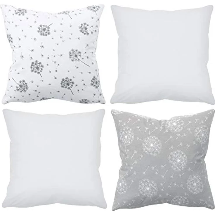 Amilian Dekokissen 4er Set - Dekokissen mit Füllung - 50x50 cm - Deko Kissen – Bild 2