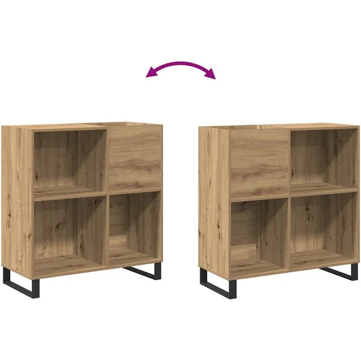 vidaXL Schallplattenschrank Altholz 85 x 38 x 89 cm Holzwerkstoff 862914 – Bild 8