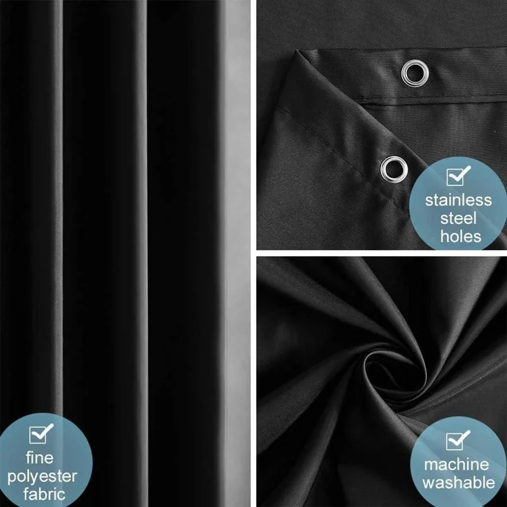 Duschvorhang Anti-schimmel Badezimmer Textilvorhang Polyester Antibakteriell – Bild 4