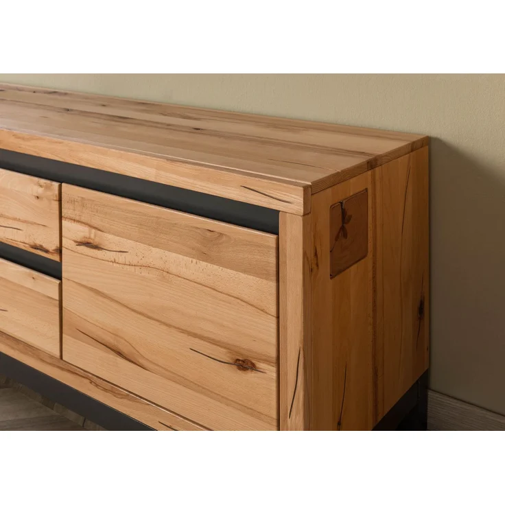 TV-Board Kernbuche 190x40x56 natur geölt VILLANDERS #153 – Bild 7
