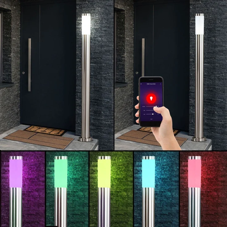 RGB LED Außen Standleuchte mit App- und Sprachsteuerung – Bild 5