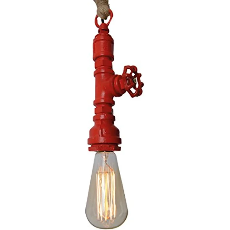 Näve Regia Pendelleuchte Retro, mit Vintage Seil, E27, 12 cm, Metall, IP20 – Bild 3