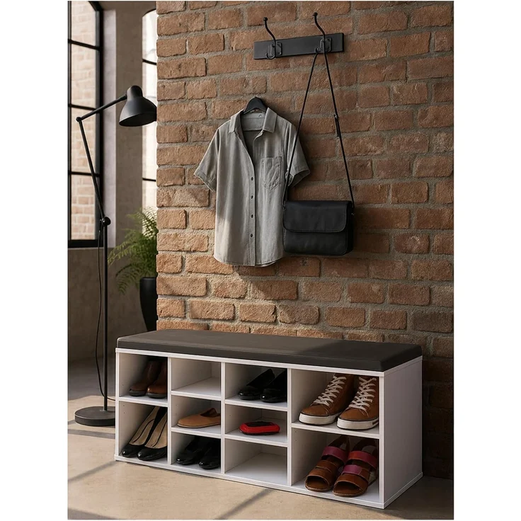 HTI-Living Schuhbank Schuhbank Katja1 (Stück, 1-St, 1 Schuhbank mit Kissenauflage), Schuhregal 10 Fächer – Bild 5