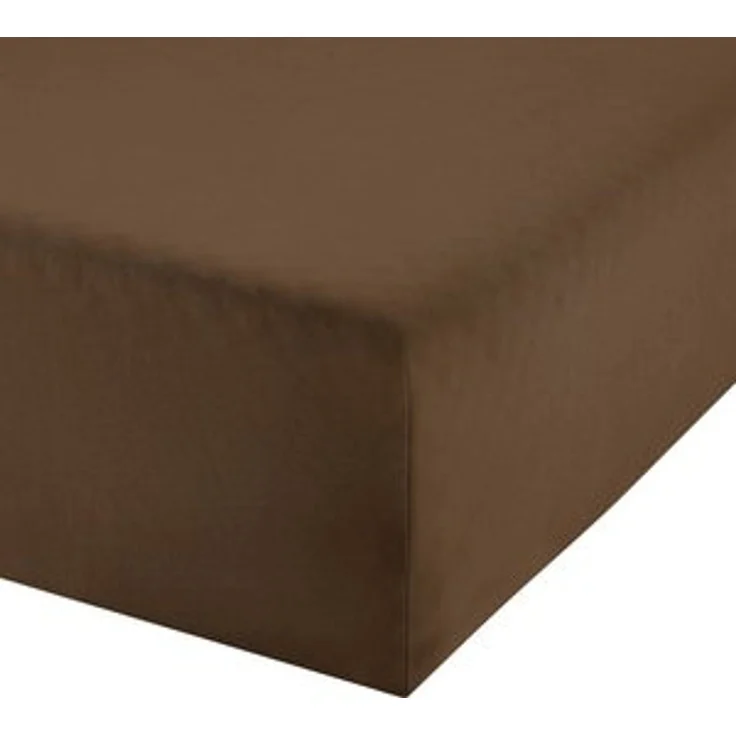 Erwin Müller 'Freising' Spannbettlaken, Gummizug: Rundumgummi, 1 Stück, Elasthan-Jersey-Stretch Uni, Dunkelbraun, Boxspringbett - 120x200 cm - 130x220 cm – Bild 6