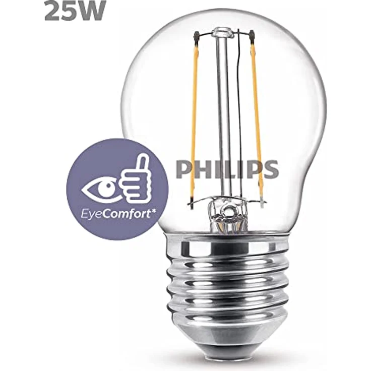 Philips LED Lampe Lüsterkolben E27, 250 lm Warmweiß (2700K), entspricht 25 W – Bild 3