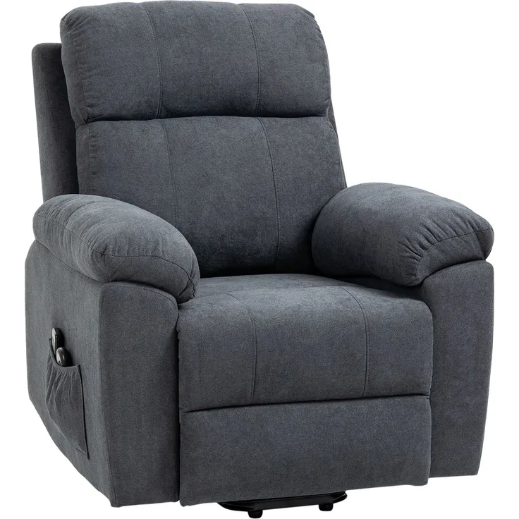 Wohnora-Massagesessel mit Aufstehhilfe, Sessel mit Aufstehhilfe, 8 Vibrationsmotoren, inkl Fernbedienung, grau,H 1030cm x T 890cm x B 990cm