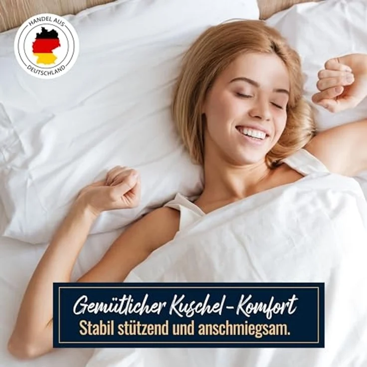2 Stück Paradies Softy Kopfkissen Kissen Faserkissen 80x80 waschbar – Bild 2