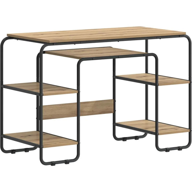 vidaXL Schreibtisch mit Stauraum Artisan-Eiche 113,5 x 52 x 75,5 cm 8008037 – Bild 2