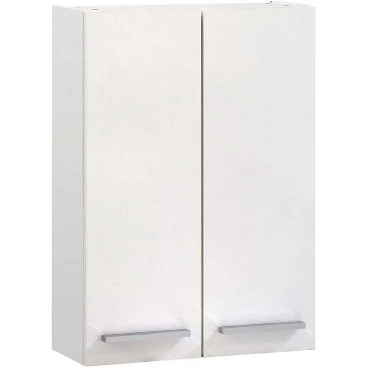 Saphir Hängeschrank Quickset 335 Badschrank 50 cm breit mit 2 Türen und 2 Einlegeböden Badezimmer-Hängeschrank inkl. Türdämpfer, Griffe in Chrom Glanz – Bild 5