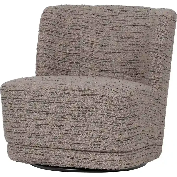 Drehsessel Atty - Chunky Melange-stoff Beige