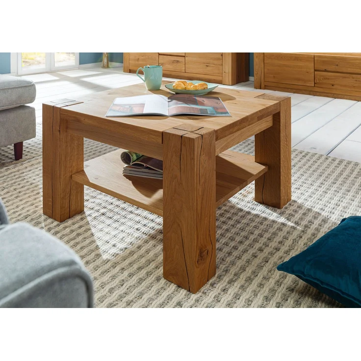 Couchtisch Wildeiche 70x70x45 braun geölt KENT #314 – Bild 8