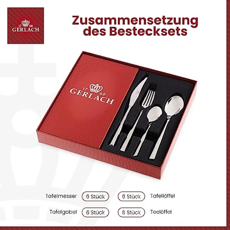 Mondeks Besteckset für den Tisch Flame 24-tlg. – Bild 5