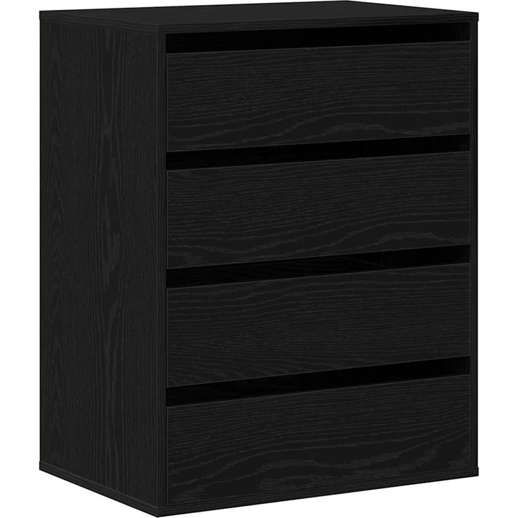 vidaXL Schubladenschrank Schwarz 60 x 41 x 76 cm Holzwerkstoff 868922 – Bild 2