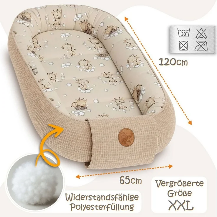 Totsy Baby Nestchenschlange Babynest Neugeborene Nestchen Baby - Kokon Handmade – Bild 2