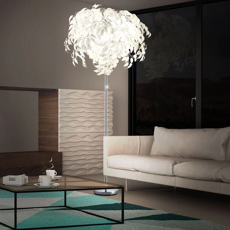 LED Blätter-Design Leuchte in weiß für den Wohnraum – Bild 10