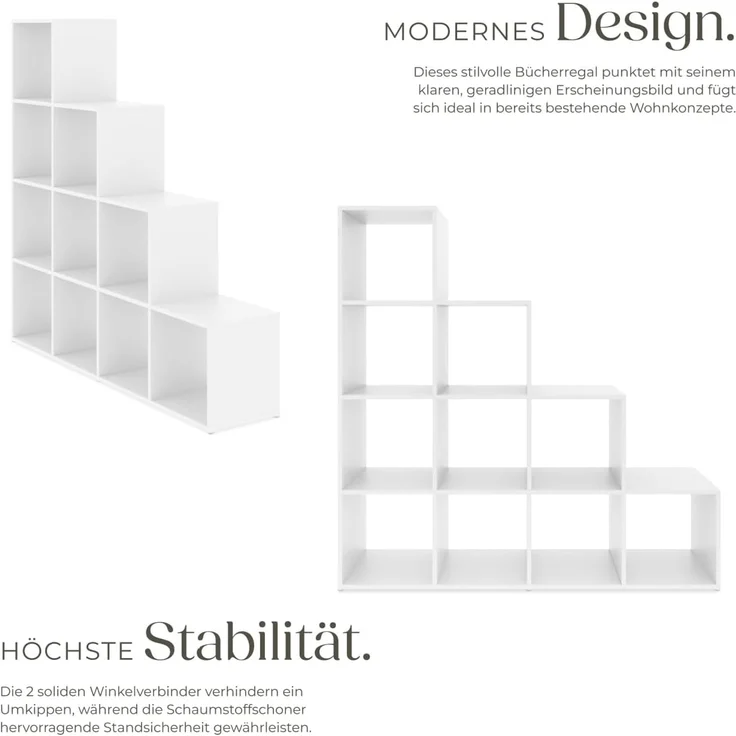 tectake Bücherregal Talisa, Einzelstück, praktisches Würfeldesign – Bild 5