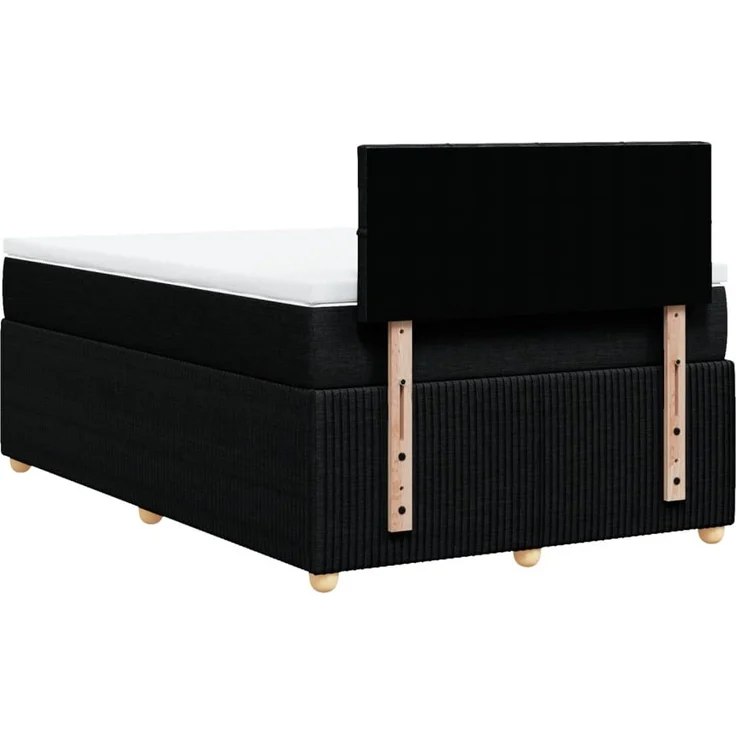 vidaXL Boxspringbett mit Matratze Schwarz 120x200 cm Stoff 3287425 – Bild 6