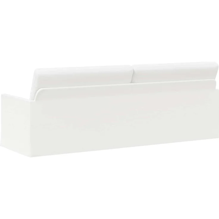vidaXL 3-Sitzer Sofa Weiß 220 x 81 x 82 cm Stoff 42041149 – Bild 4