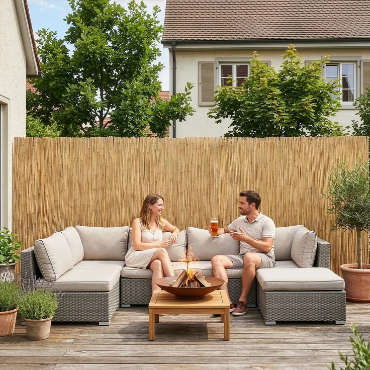 Schilfzaun Abbateggio 200x500 cm [casa. pro] – Bild 4