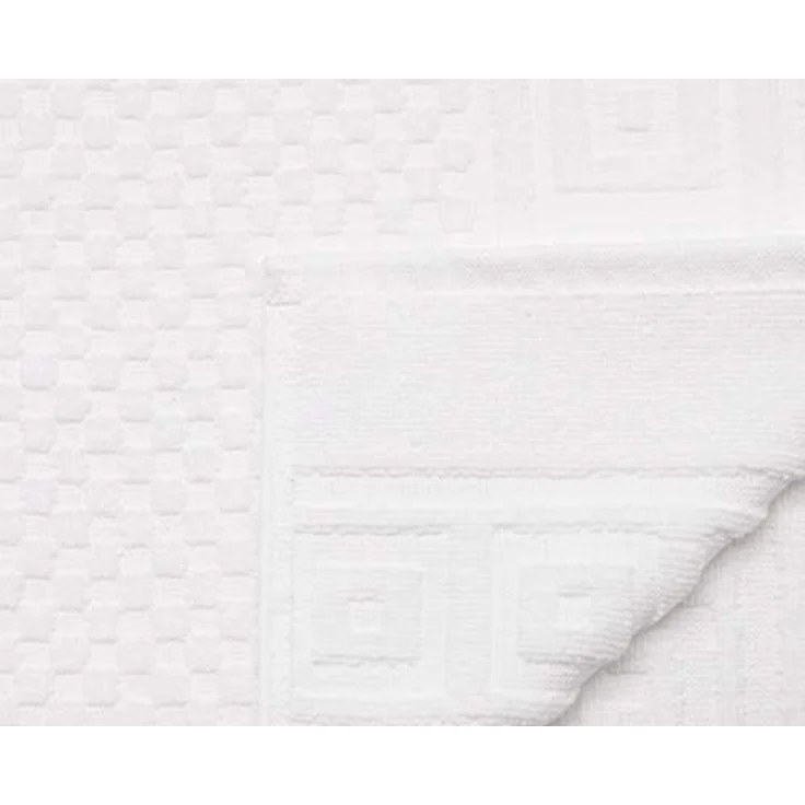 Zollner Duschtücher, Weiß, 70x140 cm, Oeko-Tex® Standard 100, saugstarkes Zwirnfrottier mit Waffelmuster und praktischen Aufhänger – Bild 4