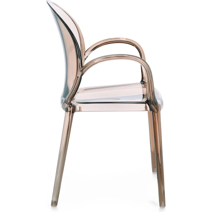 Gartenstuhl Allican 4er-Set aus Kunststoff, modern, mit Armlehne, stapelbar, coffee braun – Bild 5