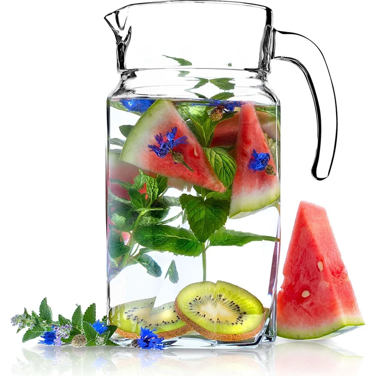 KADAX Glaskaraffe für Getränke, Wasser, Saft, 1,7 l – Bild 1