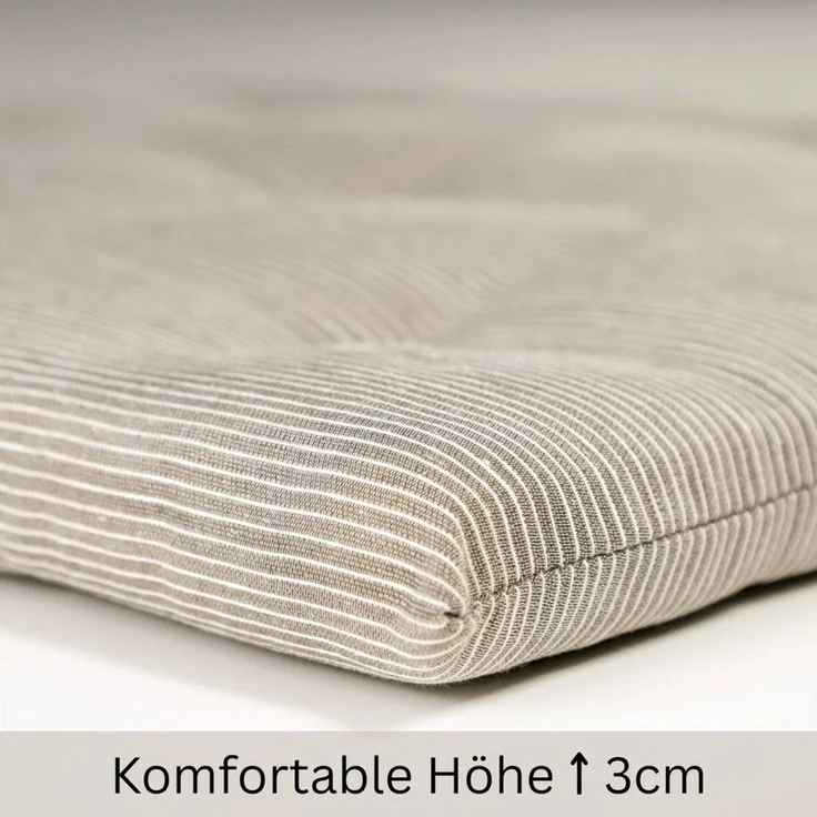Esprit Stuhlkissen NEEDLESTRIPE Sitzkissen, 40 x 40 cm - 2er Set in Braun – Bild 3