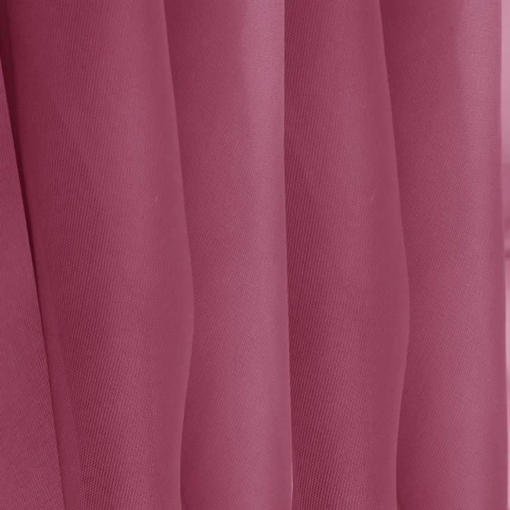 Schlaufen-Bistrogardine in B160cm x L60cm, transparente uni Scheibengardine Voile in vielen verschiedenen Farben erhältlich (bordeaux - beere) – Bild 4
