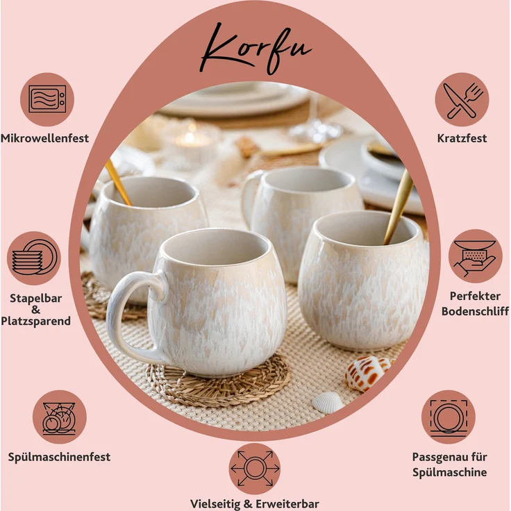 SÄNGER Kaffeebecher Set Korfu 4 teilig – Bild 6