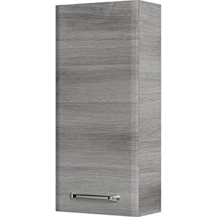 Wandschrank Atlanta / Alika, Holzwerkstoff, Metall, Grau, 30 x 70 x 20 cm