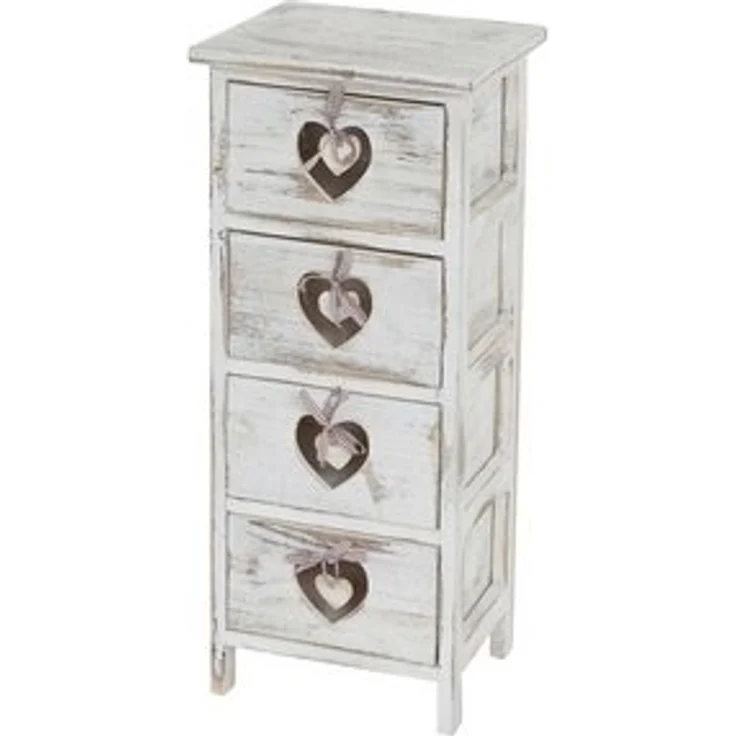 MCW Kommode Sues, Aufwendige Herzornamente, 4 formstabile Schubladen – Bild 6