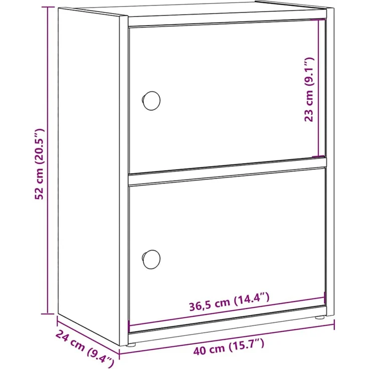 vidaXL Bücherregal Artisan-Eiche 40x24x52 cm Holzwerkstoff 860363 – Bild 11