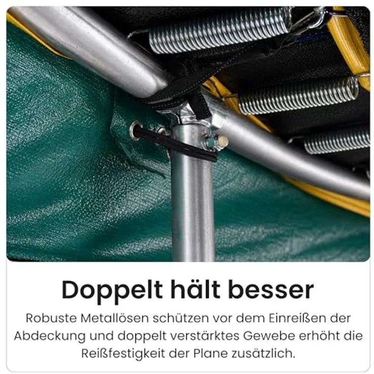 Zero Gravity Gartentrampolin Abdeckung Winter, Ø 305 cm, reißfest und wasserdicht, mit rundum Seitenabdeckung – Bild 6