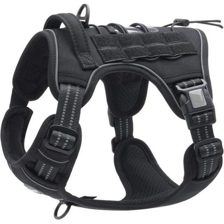 Blusmart Hunde-Geschirr Taktisches Hundegeschirr, Nylon, Verstellbares Hundegeschirr – Bild 5