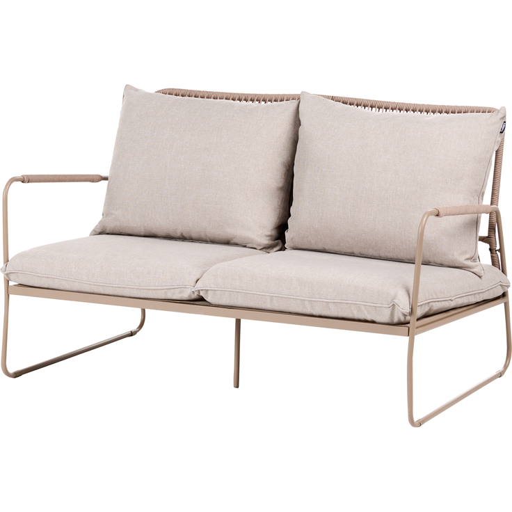 Lounge Set mit Tisch 4-Sitzer ACCEGLIO Metall Beige – Bild 4