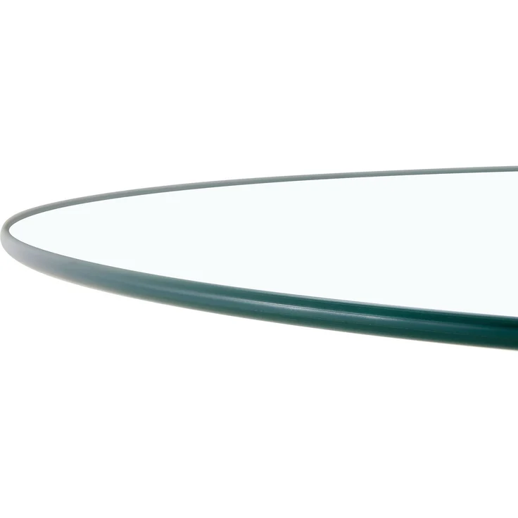 Runder Glas-Couchtisch Ø ca. 85 cm, moderner Wohnzimmertisch mit geometrischem Design-Untergestell, gehärtete Glasplatte, stabiler Beistelltisch für Wohnzimmer – Bild 19
