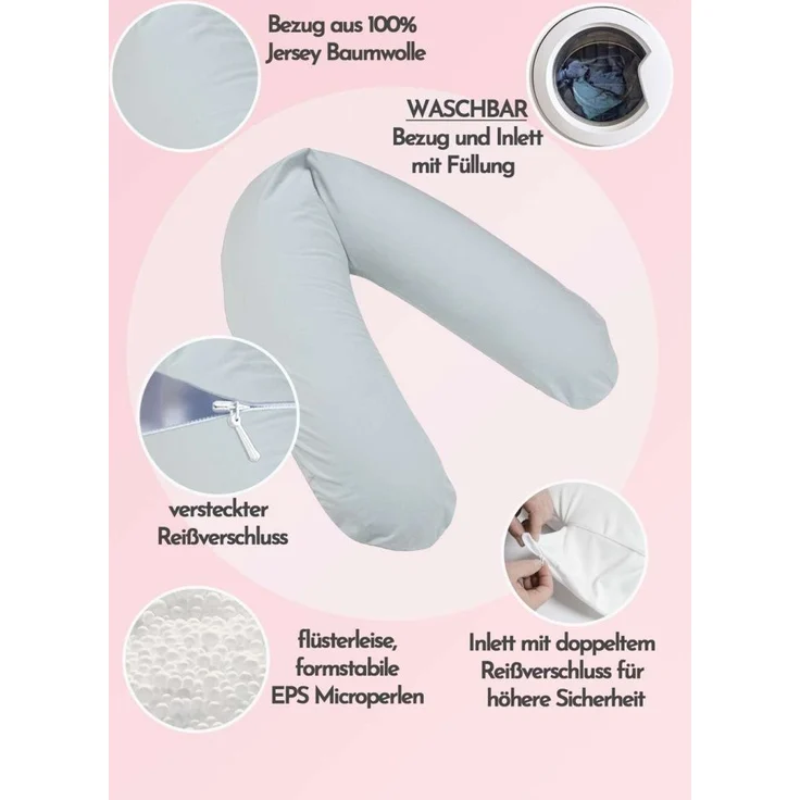pic Bear Stillkissen PREMIUM 194 cm, Eis-grau : Eis-grau – Bild 1