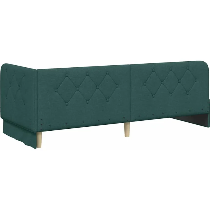 vidaXL Eckbettgestell mit Matratze Dunkelgrün 80 x 200 cm Stoff 3394033 – Bild 8