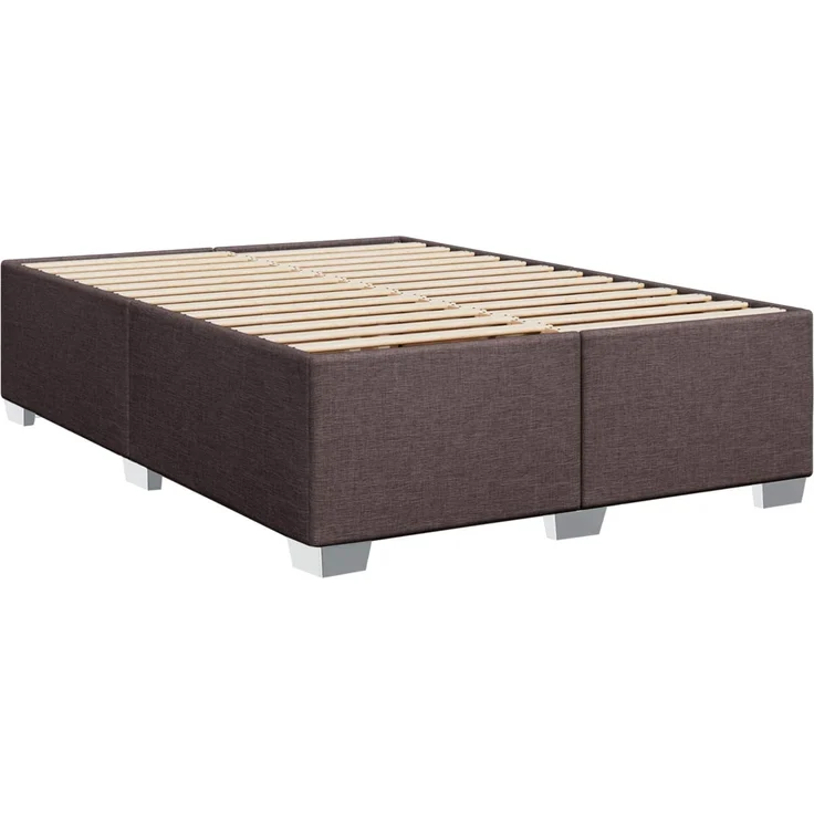 vidaXL Boxspringbett mit Matratze Dunkelbraun 160 x 200 cm Stoff 3450526 – Bild 5