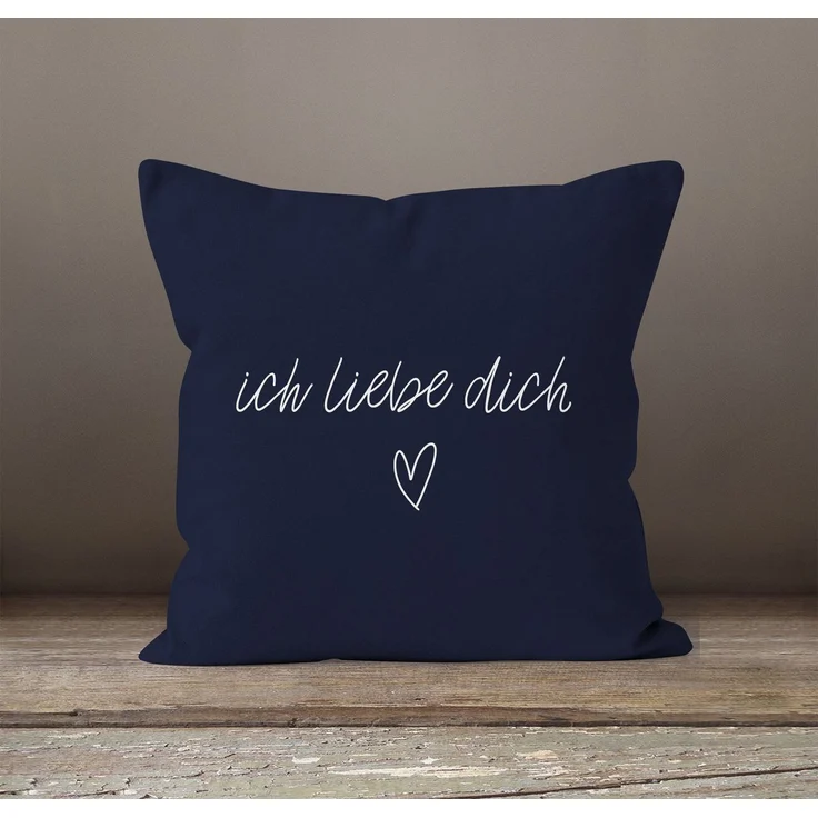 MoonWorks Dekokissen Kissenbezug Kissenhülle Ich liebe Dich Liebe Love Geschenk – Bild 1