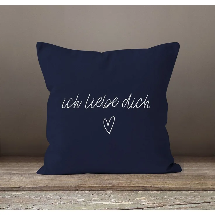 MoonWorks Dekokissen Kissenbezug Kissenhülle Ich liebe Dich Liebe Love Geschenk