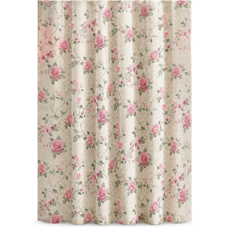 Duschvorhang mit Blumenmuster wasserdicht und schimmelresistent Mehrfarbig, 220x180 cm – Bild 1
