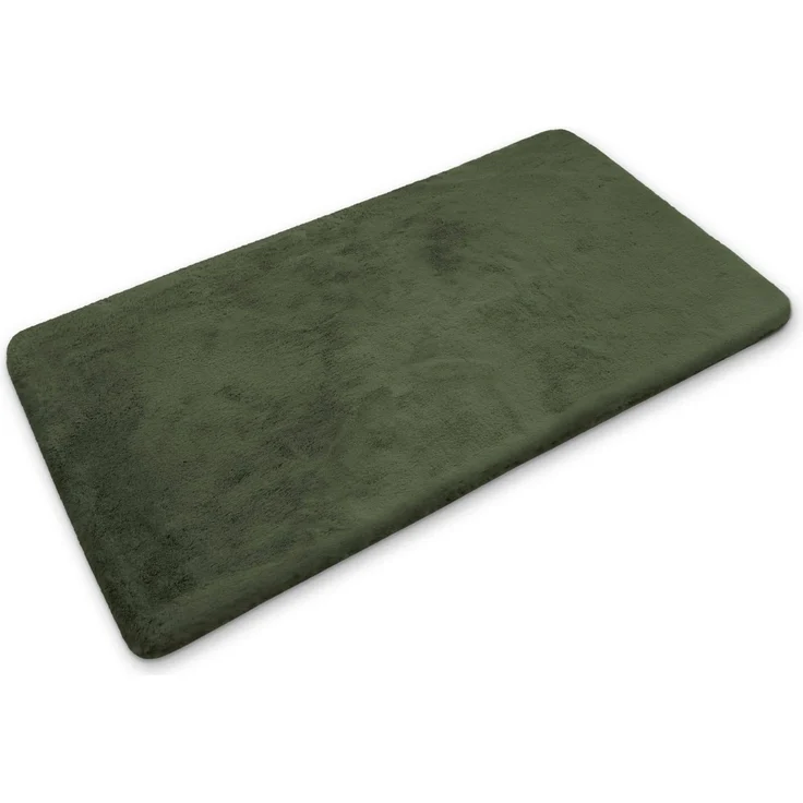 OTTO home Badematte Lennja, Höhe 25 mm, rutschhemmend beschichtet, fußbodenheizungsgeeignet, Polyester, rechteckig, Badteppich, getuftet, Uni, antirutsch, flauschig wie Kaninchenfell – Bild 1