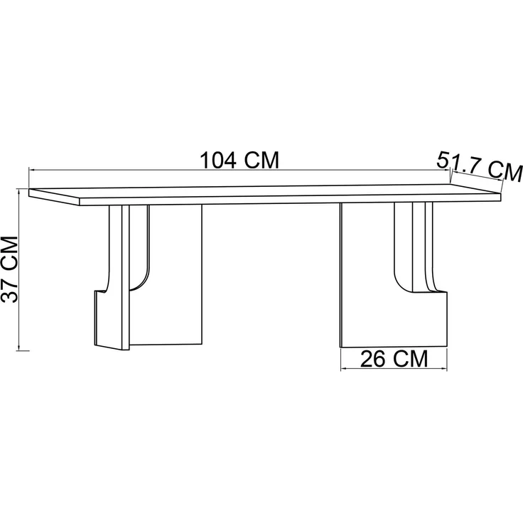 Skye Decor 'Terni - Travertine' Couchtisch, Travertin, 104 x 37 x 51,7 cm – Bild 5