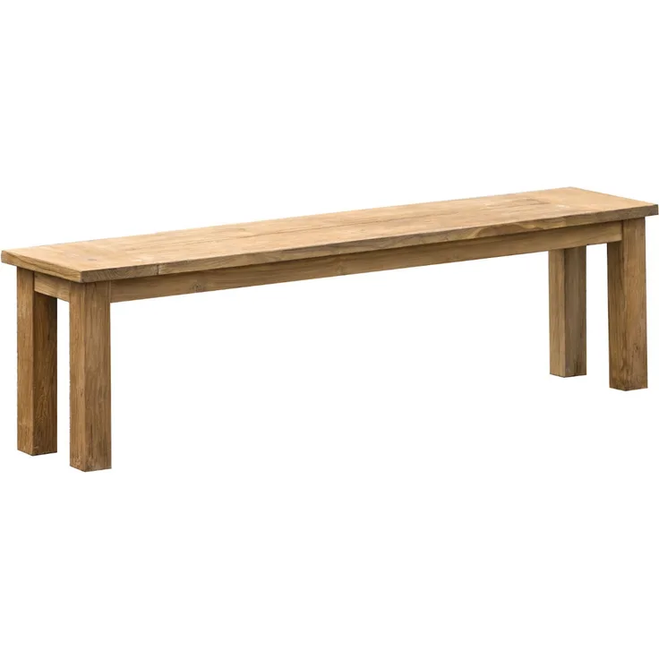 Inko Teakholz-Sitzbank Abacus recyceltes Teak 150x35x47 cm Gartenbank Holzbank