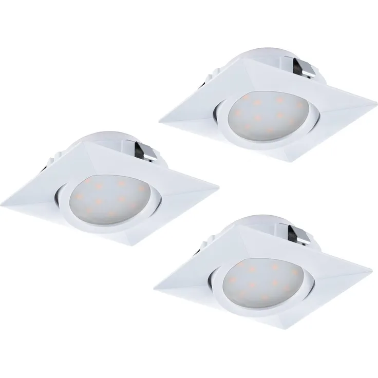 Eglo 95844 Hochvolt LED Einbauleuchte PINEDA L: 8,4cm in weiß 3000K schwenkbar