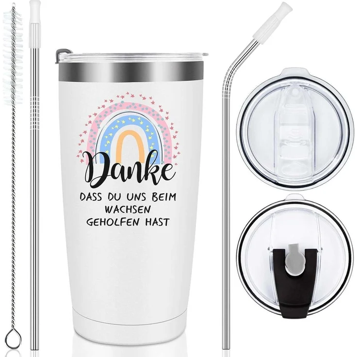 Livole Lehrer Tasse Abschied Geschenk 600ml Kaffeebecher mit Deckel – Bild 8