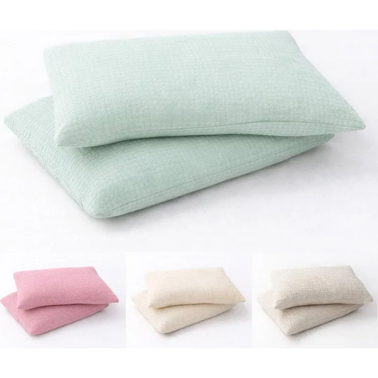 BABEES Kissenbezüge 2-er Set Kissenbezug 40x60 / 30x50 cm 100% Musselin Baumwolle 150 g/qm, Kissenbezüge Kissenhülle Kinderbettwäsche Kinderzimmer Creme Beige