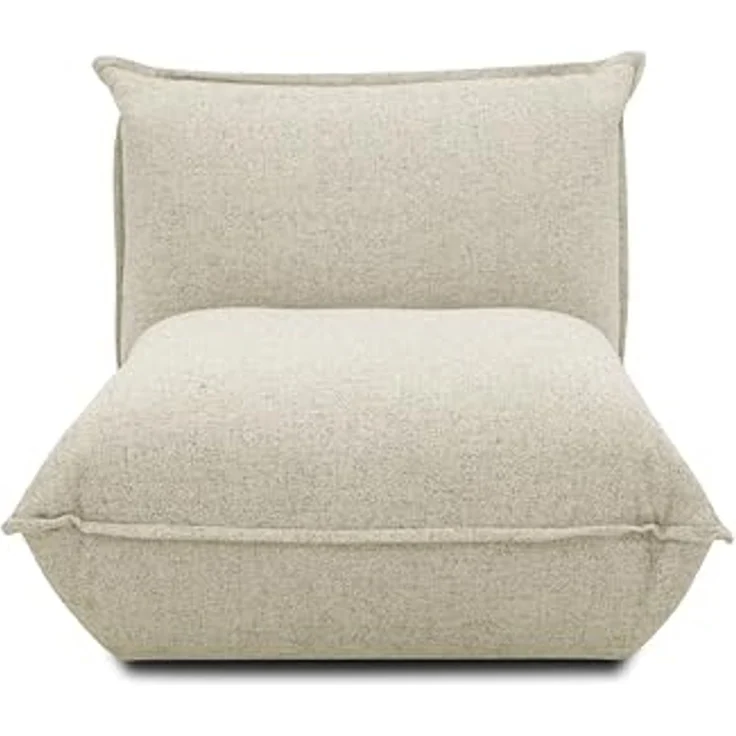 DOMO. collection Sessel Amira, Polstersessel mit Taschenfederkern und Drehfunktion, Loungesessel, 78 x 105 x 76 cm (BxTxH), beige-petrol – Bild 3