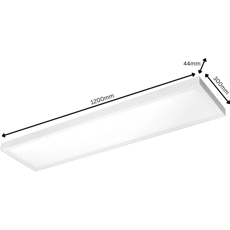 40w LED Panel Deckenleuchte Aufputzpanel Aufbaupanel Aufputz inkl. Alu Aufbaurahmen in weiß Eckig|120x30x4,4 cm|Neutralweiß|4800 Lumen – Bild 2